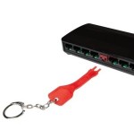 Bloqueador de puertos logilink rj45 set 10 piezas rojo + llave