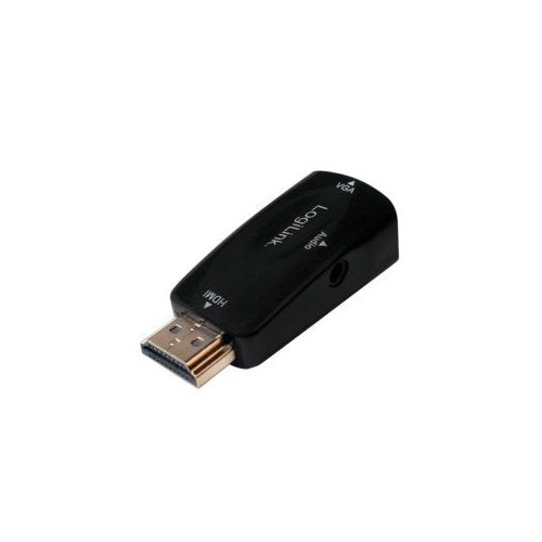 Logilink cv0107 adaptador de cable hdmi vga negro