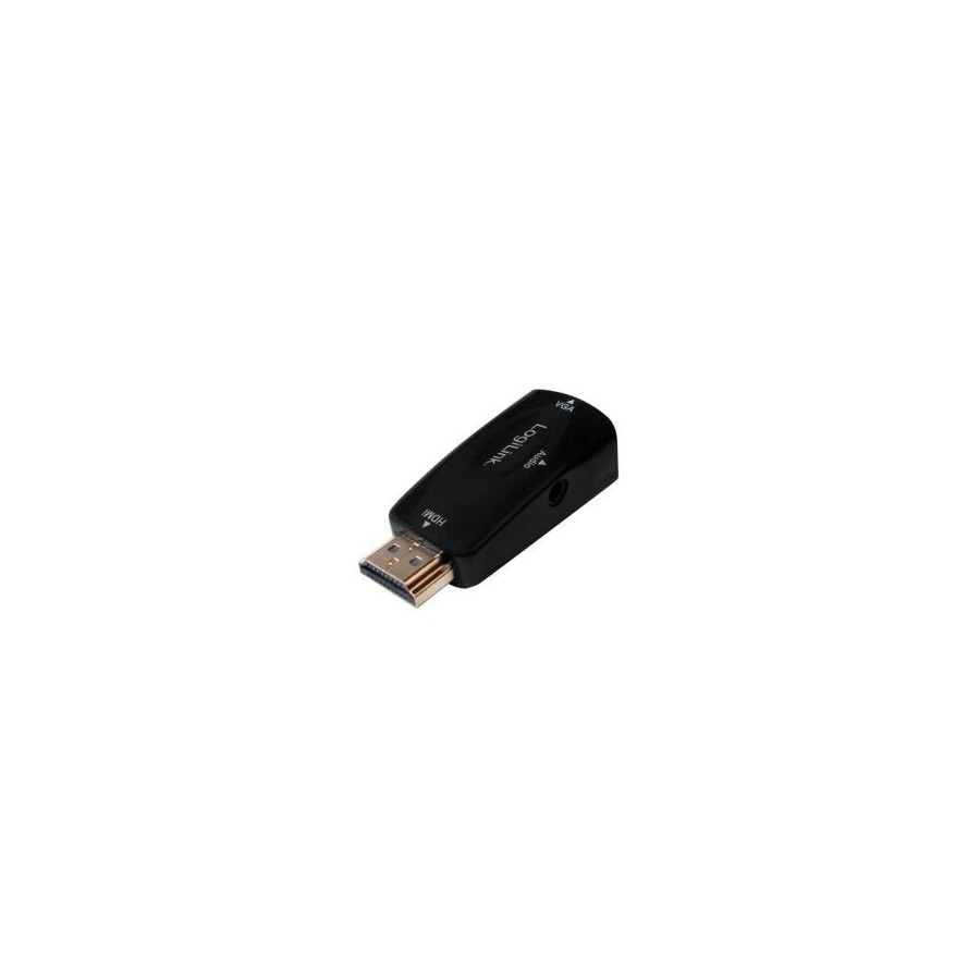 Logilink cv0107 adaptador de cable hdmi vga negro