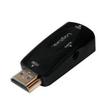 Logilink cv0107 adaptador de cable hdmi vga negro