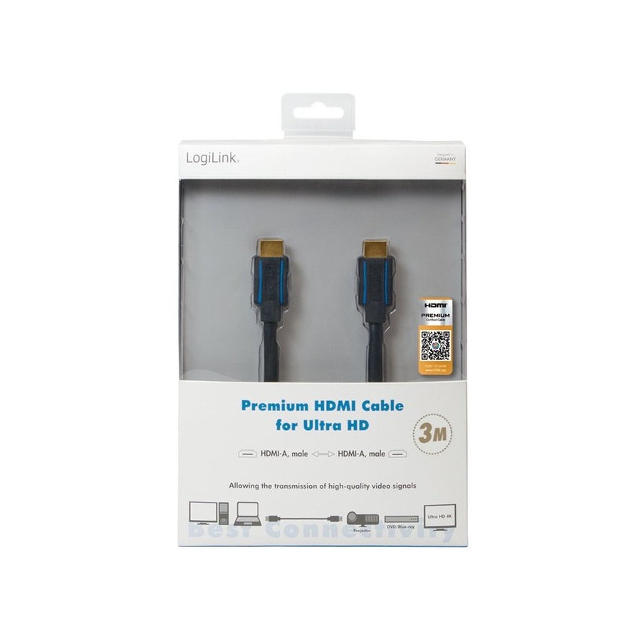 Logilink chb005 cable hdmi 3 m hdmi tipo a (estándar) negro