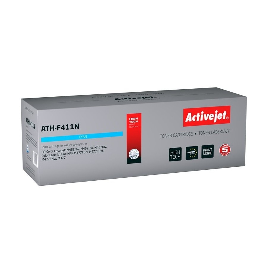 Tóner activejet ath-f411n (reemplazo para hp 410a cf411a - supreme - 2300 páginas - cyan)