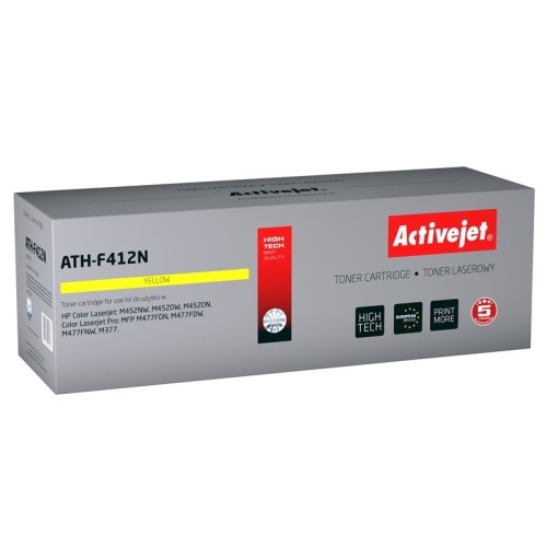 Tóner activejet ath-f412n (reemplazo para hp 410a cf412a - supreme - 2300 páginas - amarillo)
