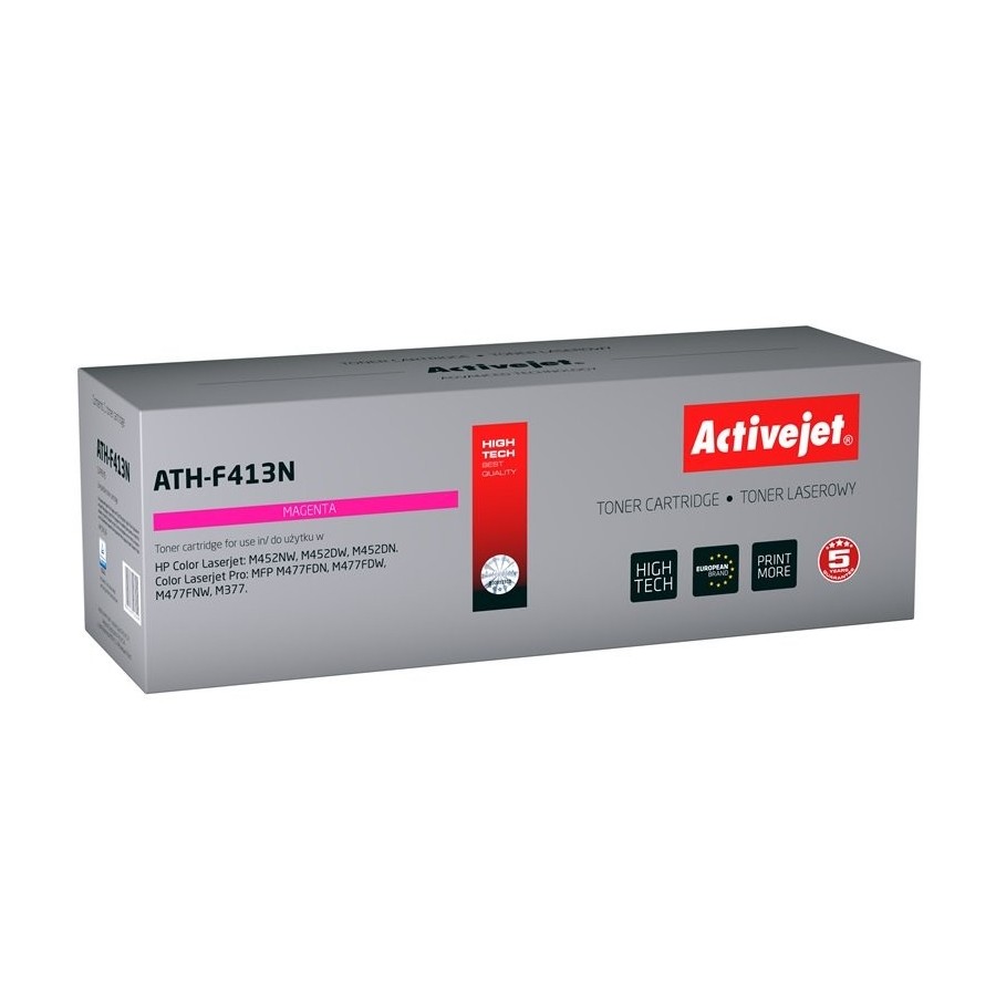 Tóner activejet ath-f413n (reemplazo para hp 410a cf413a - supreme - 2300 páginas - magenta)