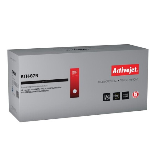 Tóner activejet ath-87n (reemplazo para hp 87a cf287a - supreme - 9.000 páginas - negro)