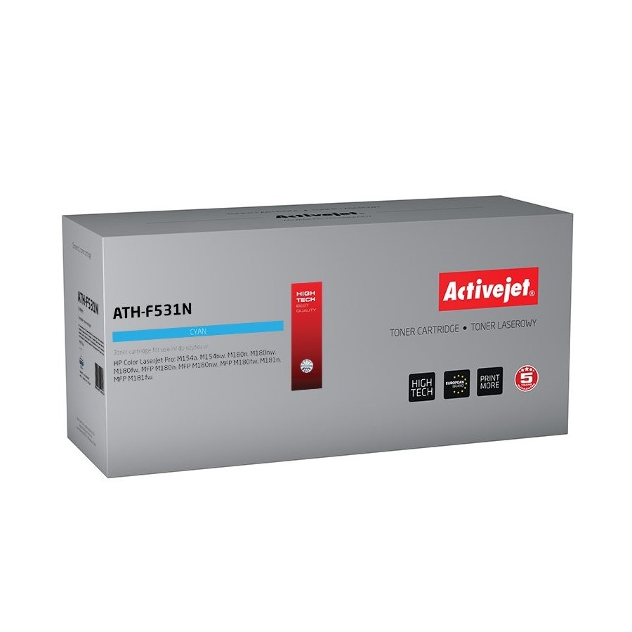 Tóner activejet ath-f531n (reemplazo para hp 205a cf531a - supreme - 900 páginas - cyan)