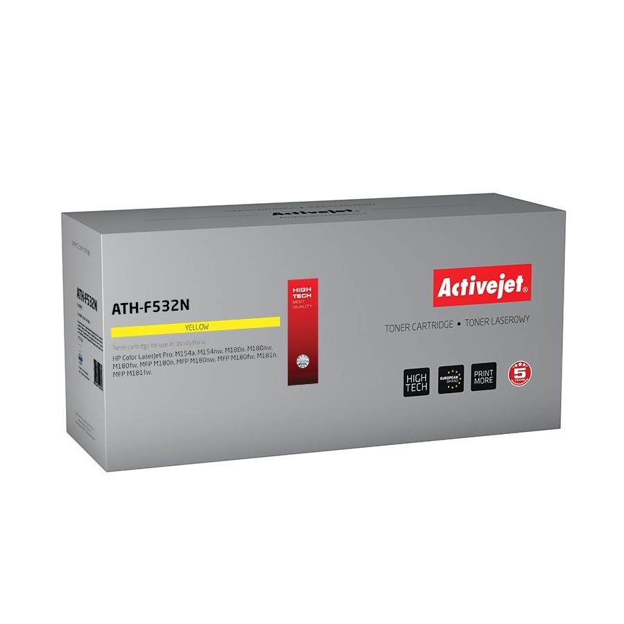Tóner activejet ath-f532n (reemplazo para hp 205a cf532a - supreme - 900 páginas - amarillo)