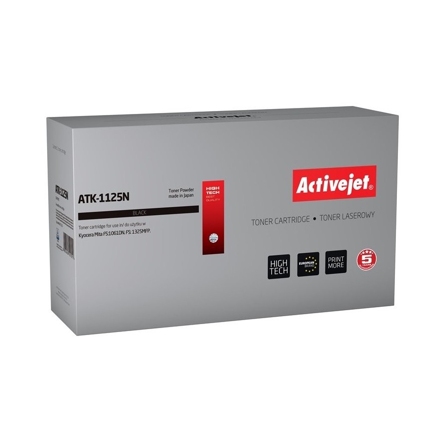 Tóner activejet atk-1125n (reemplazo para kyocera tk-1125 - supreme - 2100 páginas - negro)