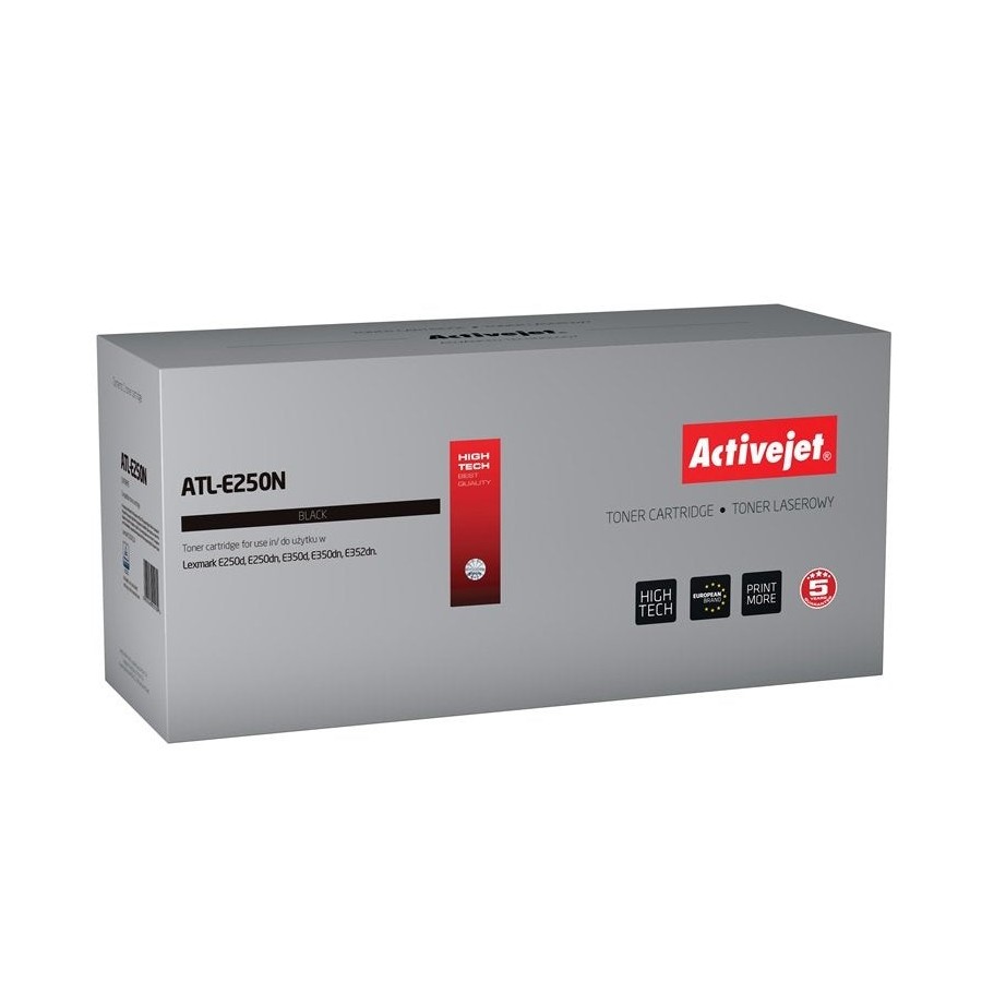 Tóner activejet atl-e250n (reemplazo para lexmark e250a11e - supreme - 3500 páginas - negro)