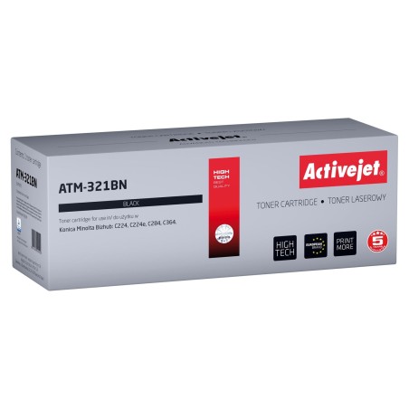 Activejet atm-321bn cartucho de tóner compatible negro replacement konica minolta tn321k