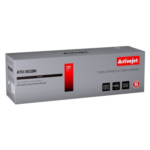 Tóner activejet ato-301bn (reemplazo de oki 44973536 - supreme - 2200 páginas - negro)