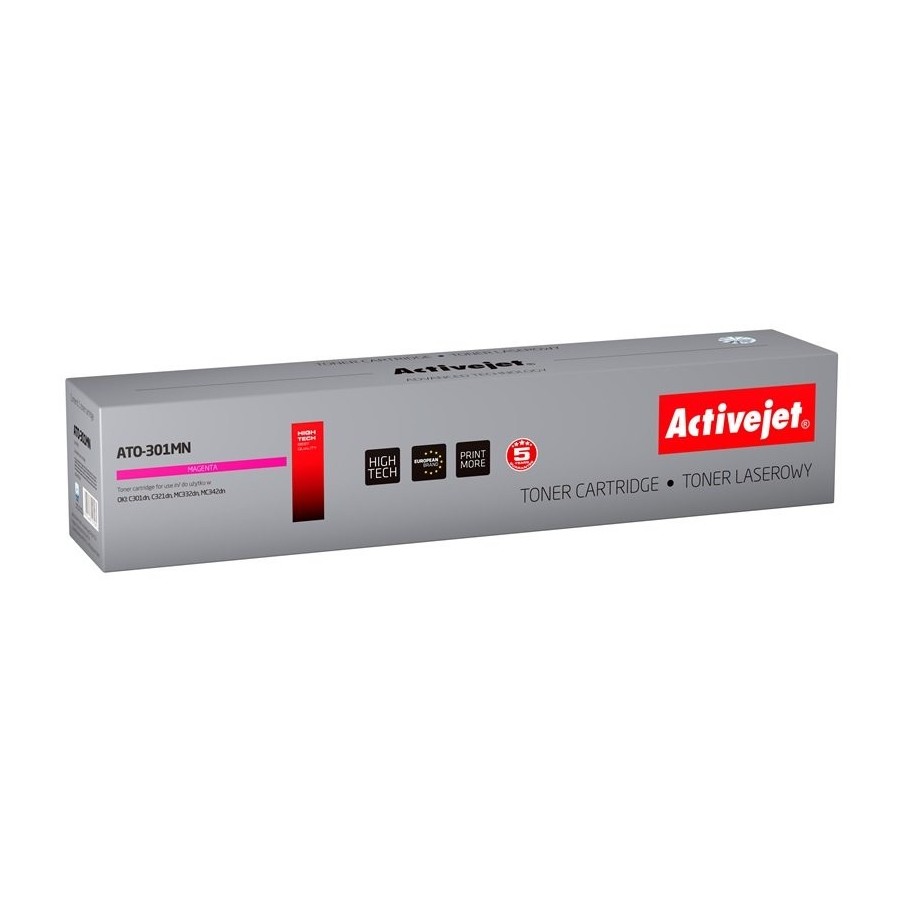 Tóner activejet ato-301mn (reemplazo para oki 44973534 - supreme - 1500 páginas - magenta)