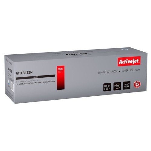Tóner activejet ato-b432n (reemplazo para oki 45807106 - supreme - 7.000 páginas - negro)