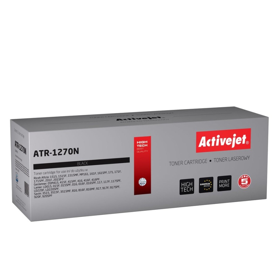 Tóner activejet atr-1270n (reemplazo para ricoh 1270d 888261 - supreme - 7.000 páginas - negro)