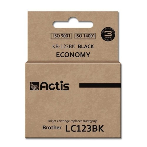 Tinta actis kb-123bk (reemplazo de brother lc123bk / lc121bk - estándar - 15 ml - negro)