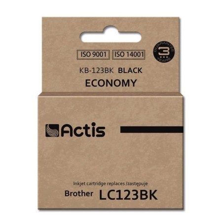 Tinta actis kb-123bk (reemplazo de brother lc123bk / lc121bk - estándar - 15 ml - negro)