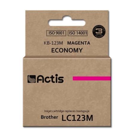 Tinta actis kb-123m (reemplazo de brother lc123m / lc121m - estándar - 10 ml - magenta)