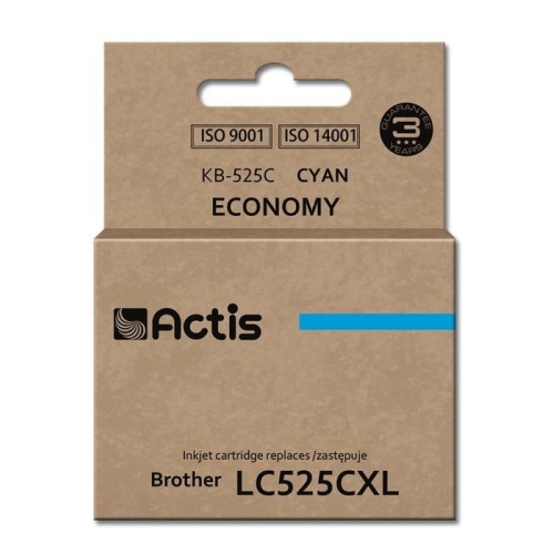 Tinta actis kb-525c (reemplazo de brother lc525c - estándar - 15 ml - cyan)