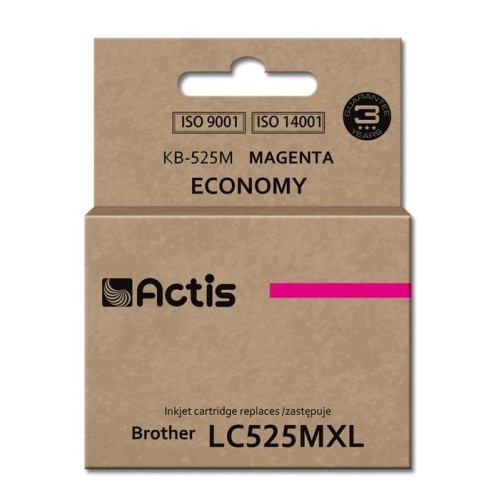 Tinta actis kb-525m (reemplazo de brother lc525m - estándar - 15 ml - magenta)