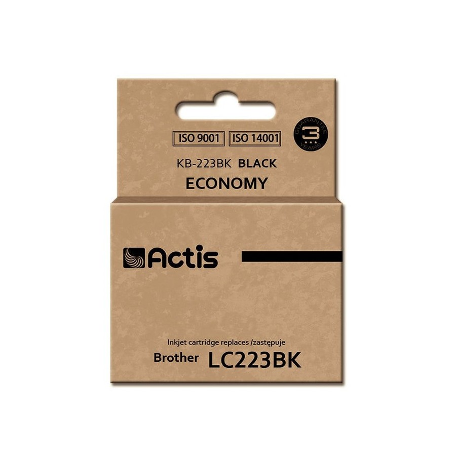 Tinta actis kb-223bk (reemplazo de brother lc223bk - estándar - 16 ml - negra)