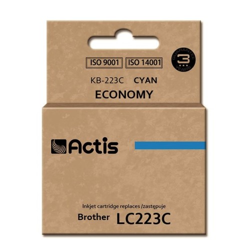 Tinta actis kb-223c (reemplazo de brother lc223c - estándar - 10 ml - cyan)
