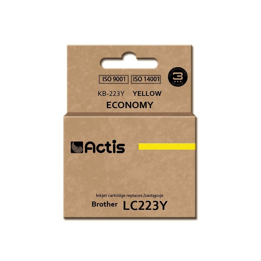 Tinta actis kb-223y (reemplazo de brother lc223y - estándar - 10 ml - amarilla)
