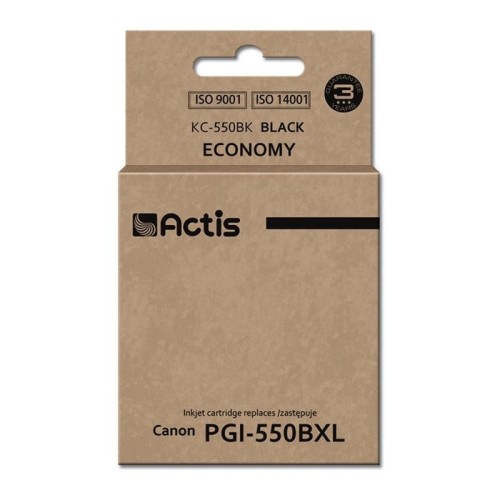 Tinta actis kc-550bk (reemplazo canon pgi-550bk - estándar - 23 ml - negra)