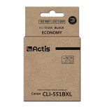 Tinta actis kc-551bk (reemplazo de canon cli-551bk - estándar - 12 ml - negra)