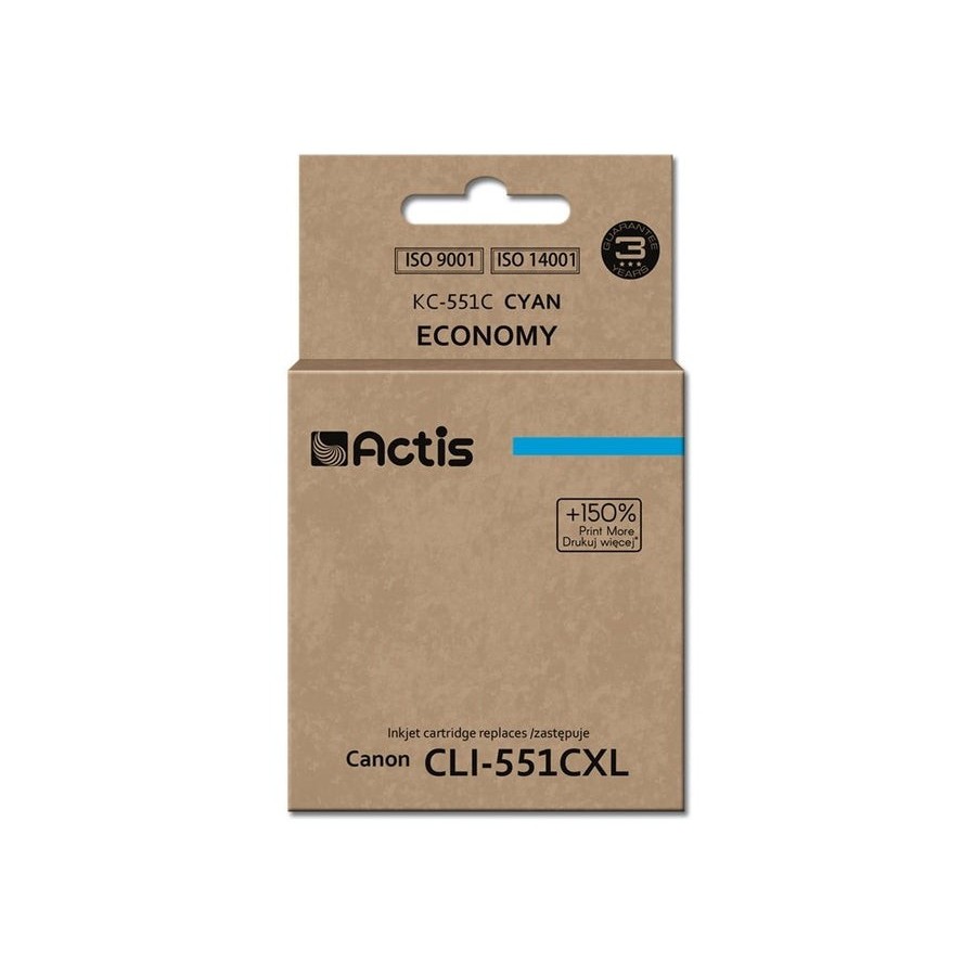 Tinta actis kc-551c (reemplazo de canon cli-551c - estándar - 12 ml - cyan)