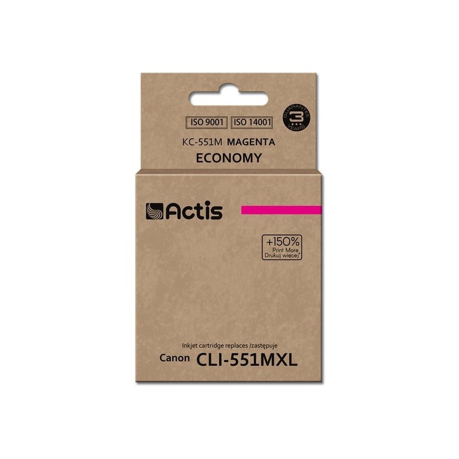 Tinta actis kc-551m (reemplazo de canon cli-551m - estándar - 12 ml - magenta)