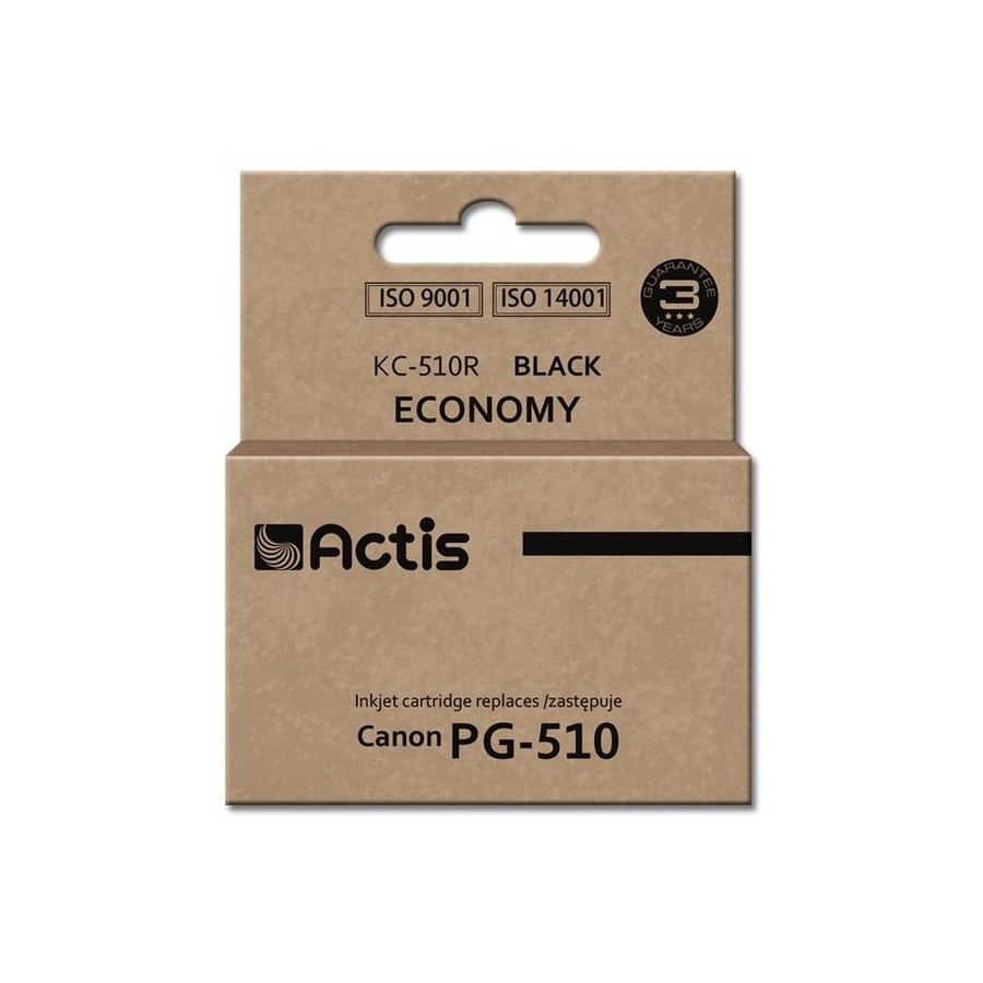 Tinta actis kc-510r (reemplazo de canon pg-510 - estándar - 12 ml - negra)