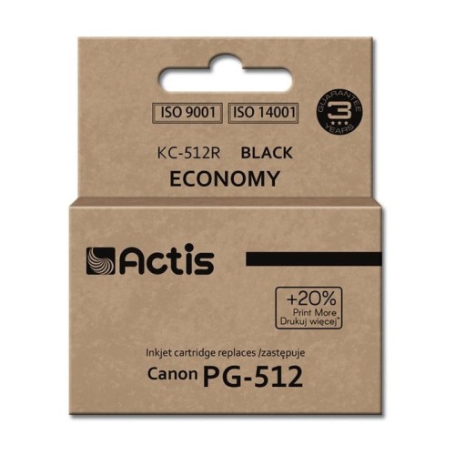 Tinta actis kc-512r (reemplazo de canon pg-512 - estándar - 15 ml - negra)