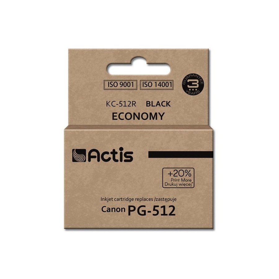 Tinta actis kc-512r (reemplazo de canon pg-512 - estándar - 15 ml - negra)