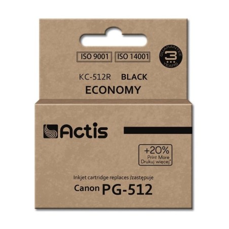 Tinta actis kc-512r (reemplazo de canon pg-512 - estándar - 15 ml - negra)