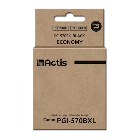 Tinta actis kc-570bk (reemplazo canon pgi-570bk - estándar - 22 ml - negra)
