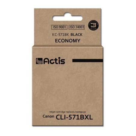 Tinta actis kc-571bk (reemplazo de canon cli-571bk - estándar - 12 ml - negra)