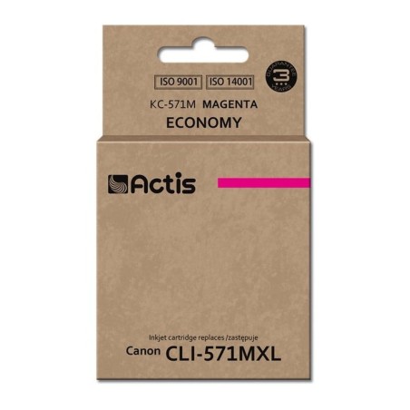 Tinta actis kc-571m (reemplazo de canon cli-571m - estándar - 12 ml - magenta)