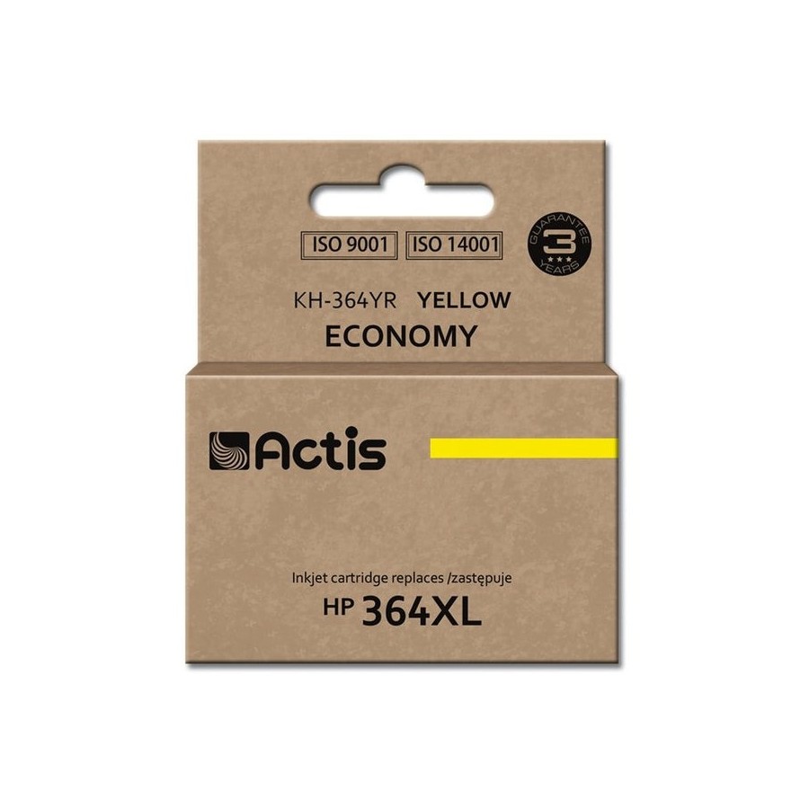 Tinta actis kh-364yr (reemplazo de hp 364xl cb325ee - estándar - 12 ml - amarillo)