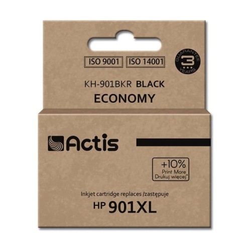 Tinta actis kh-901bkr (reemplazo de hp 901xl cc654ae - estándar - 20 ml - negra)