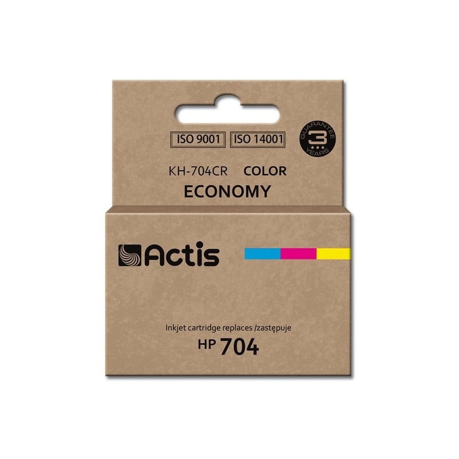 Tinta actis kh-704cr (reemplazo de hp 704 cn693ae - estándar - 9 ml - color)