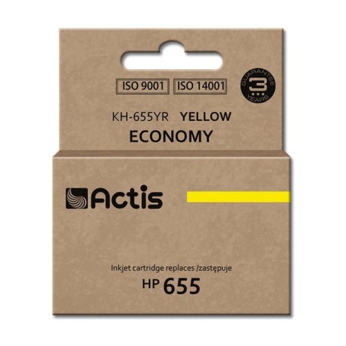 Tinta actis kh-655yr (repuesto hp 655 cz112ae - estándar - 12 ml - amarillo)