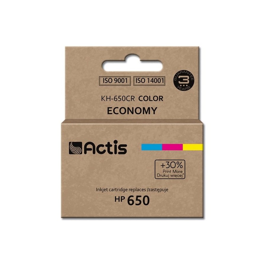 Tinta actis kh-650cr (reemplazo para hp 650 cz102ae - estándar - 9 ml - color)