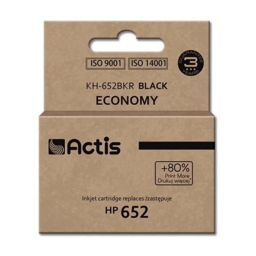 Tinta actis kh-652bkr (reemplazo de hp 652 f6v25ae - estándar - 15 ml - negra)