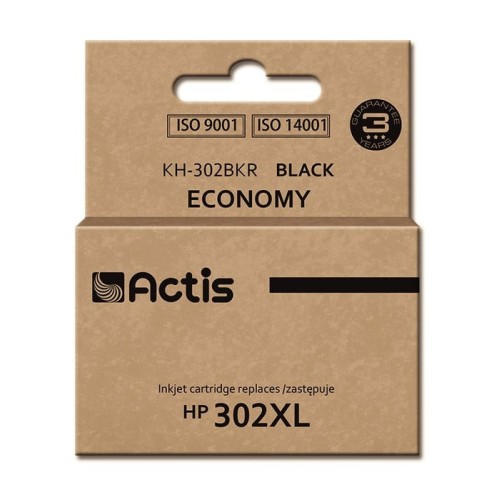 Tinta actis kh-302bkr (reemplazo de hp 302xl f6u68ae - premium - 15 ml - negra)