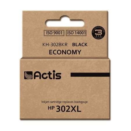 Tinta actis kh-302bkr (reemplazo de hp 302xl f6u68ae - premium - 15 ml - negra)