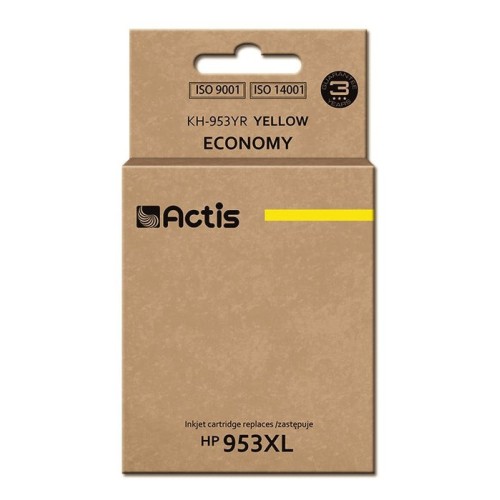 Tinta actis kh-953yr (reemplazo de hp 953xl f6u18ae - estándar - 25 ml - amarilla) - chip nuevo