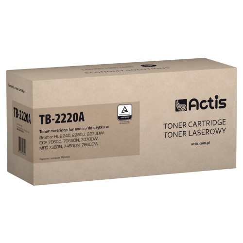 Tóner actis compatible para brother tn-2220 - estándar - 2600 páginas - negro)