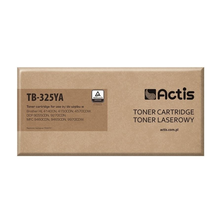 Tóner actis compatible para brother tn-325y - estándar - 3500 páginas - amarillo)