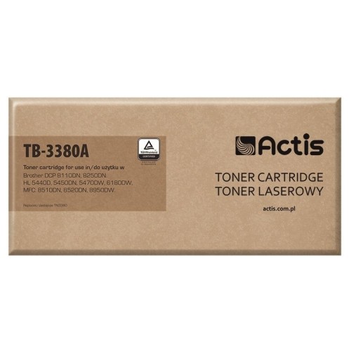 Tóner actis compatible para brother tn-3380 - estándar - 8.000 páginas - negro)