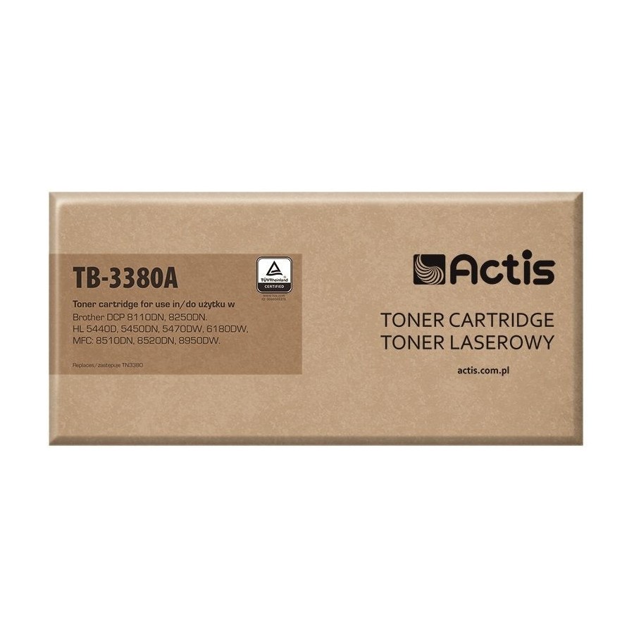 Tóner actis compatible para brother tn-3380 - estándar - 8.000 páginas - negro)